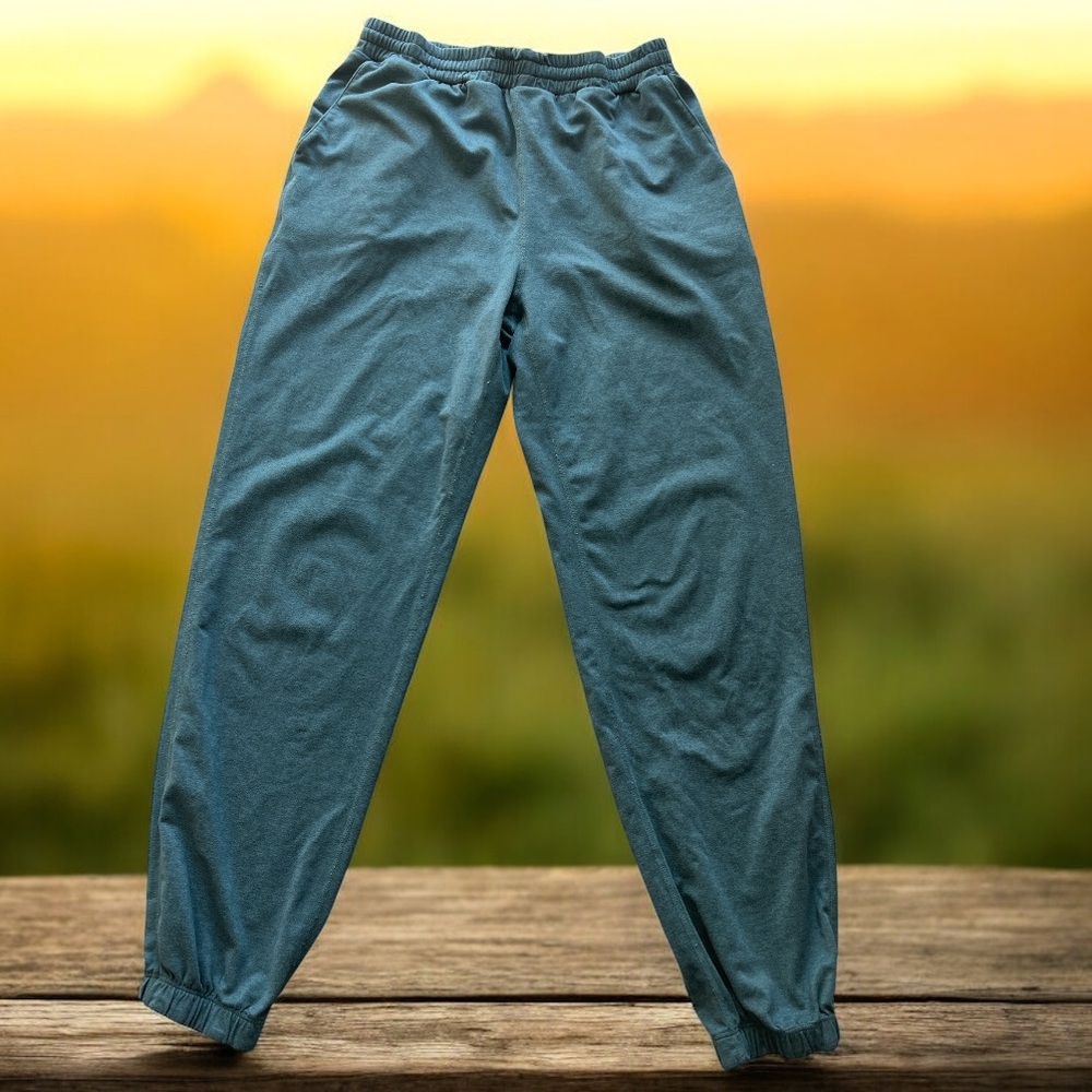 Vuori Women’s Performance Joggers Blue Green Size XL Recycled Fabric‎